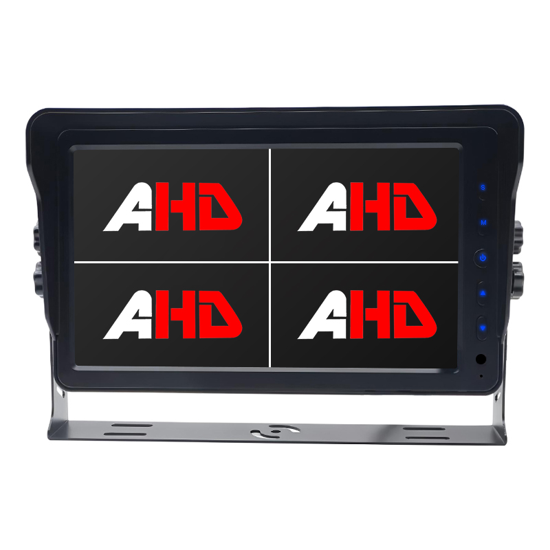 10,1-Zoll-AHD-Quad-View-Display, robuster Monitor für Nutzbusse und LKWs