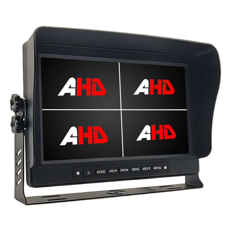 10,1-Zoll-Quad-View-Backup-Monitor mit wasserdichten IP69K-Tasten