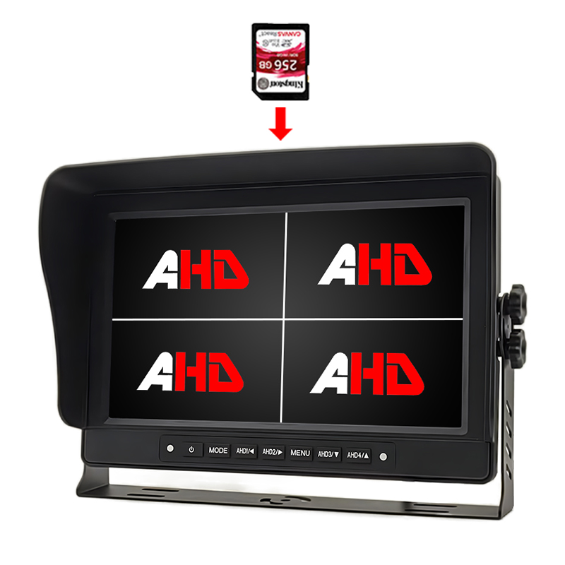 10.1 Wasserdichter Quad-View-Display-Videoaufzeichnungs-AHD-Monitor