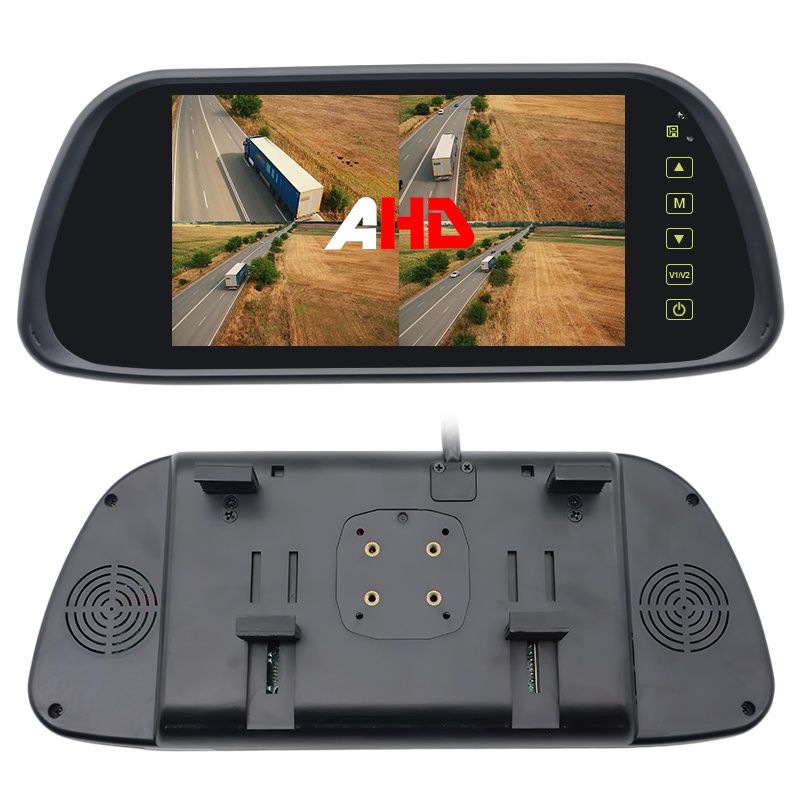 2 in 1 Installation 7 Zoll Quad AHD Rückspiegelmonitor