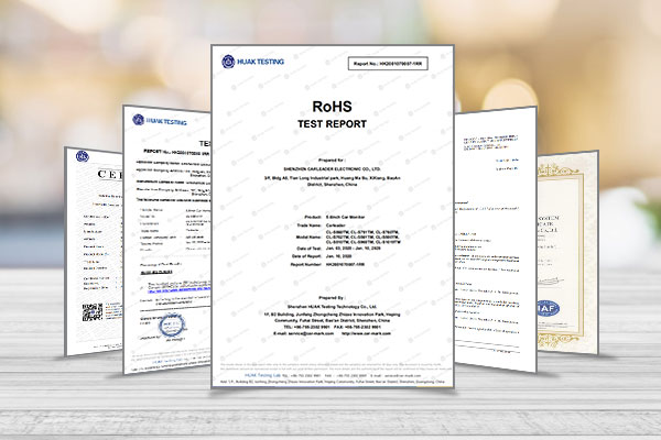 Drahtloser Monitor und Kamera für Van-Zertifizierungen