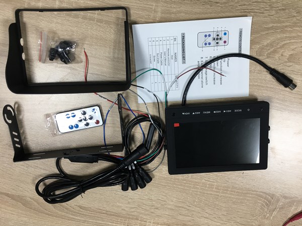 7-Zoll-Quad-Monitor mit 141-Schema