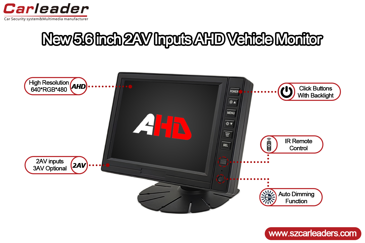 5-Zoll-TFT-LCD-Digitalpanel-AHD-Monitor