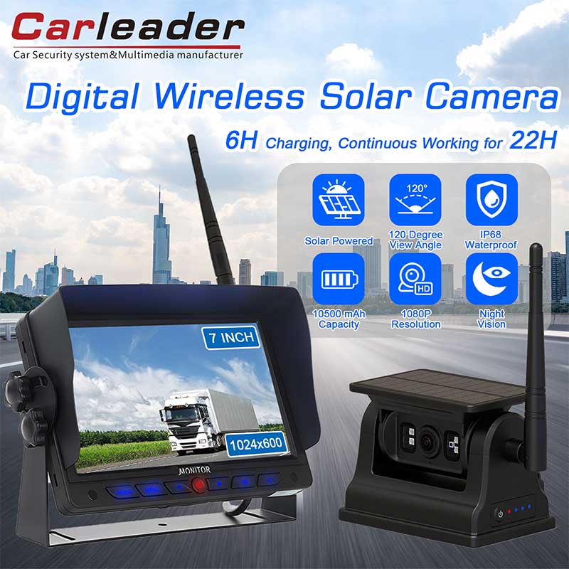 7 Zoll magnetisch Solar Digital Wireless Heckkamera Kit