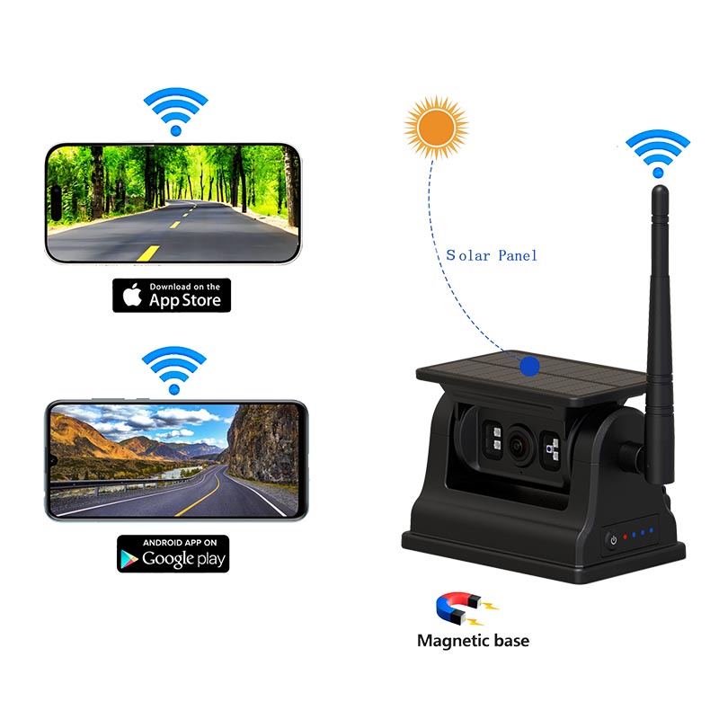 Magnetische Solar -WLAN -Backup -Kamera für iOS Android
