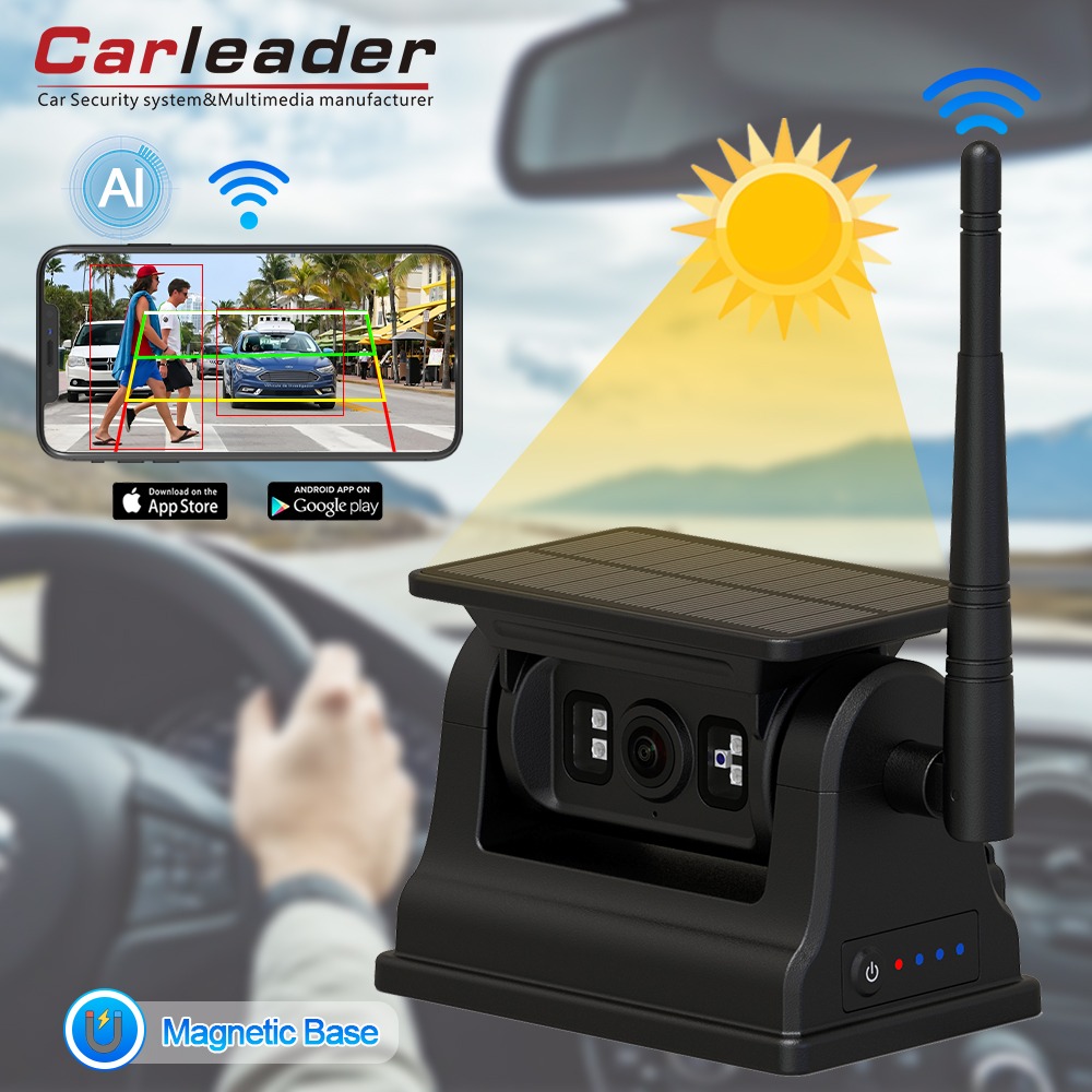 Carleader 1080P Magnetische Solar-WiFi-Wireless-RV-Rückfahrkamera für IOS Android Carleader 1080P Magnetische Solar-WiFi-Wireless-RV-Rückfahrkamera für IOS Android
