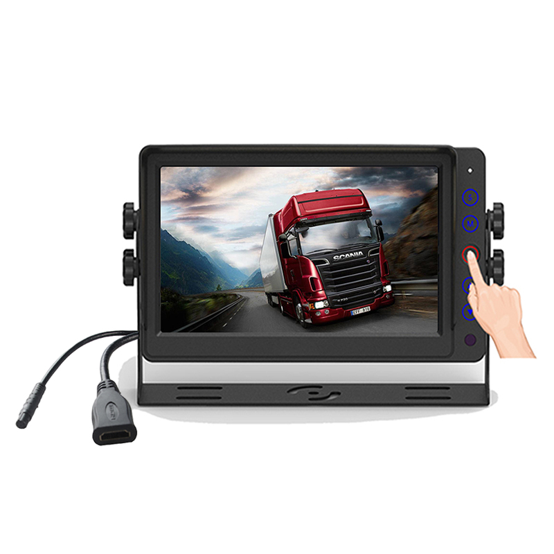 Carleader 7 Zoll Touch Button HD Heavy Duty Vehicle Monitor unterstützt CVBS und HD-Signaleingänge