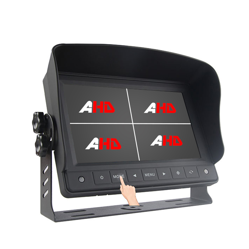 Carleader 7 Zoll Quad Split Display Fahrzeug Touch Buttons AHD Monitor