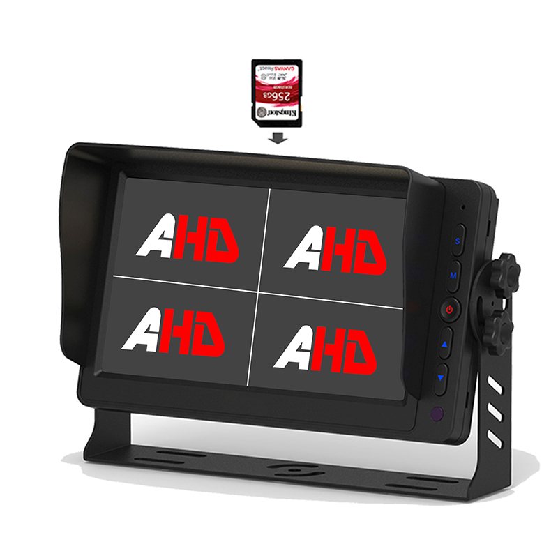 Carleader 7-Zoll-Quad-Display-LKW-Videoaufzeichnungs-AHD-Monitor