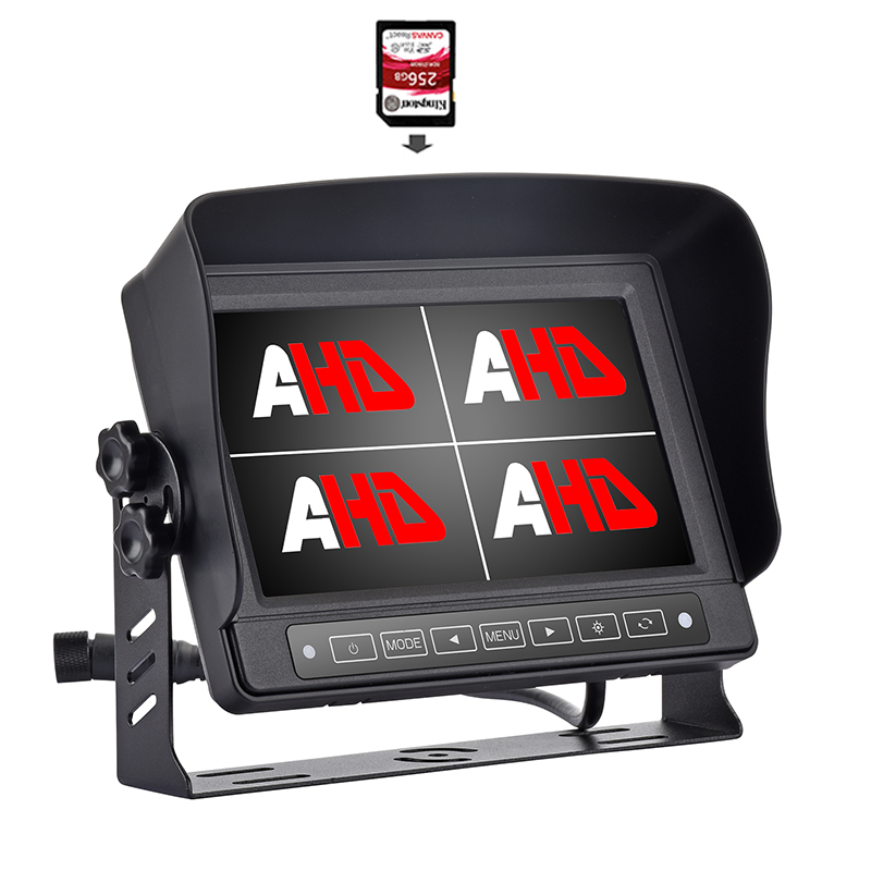 Carleader 7 Zoll wasserdichter Quad-Display-LKW-Videoaufzeichnungs-AHD-Monitor Carleader 7 Zoll wasserdichter Quad-Display-LKW-Videoaufzeichnungs-AHD-Monitor