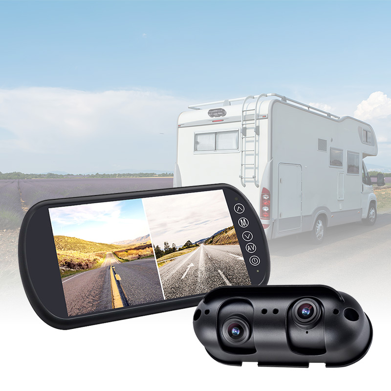 Schützen Sie Ihr Wohnmobil/Wohnmobil mit dem 7-Zoll-Doppelobjektiv-Split-View-Spiegelmonitorsystem von Carleader Schützen Sie Ihr Wohnmobil/Wohnmobil mit dem 7-Zoll-Doppelobjektiv-Split-View-Spiegelmonitorsystem von Carleader