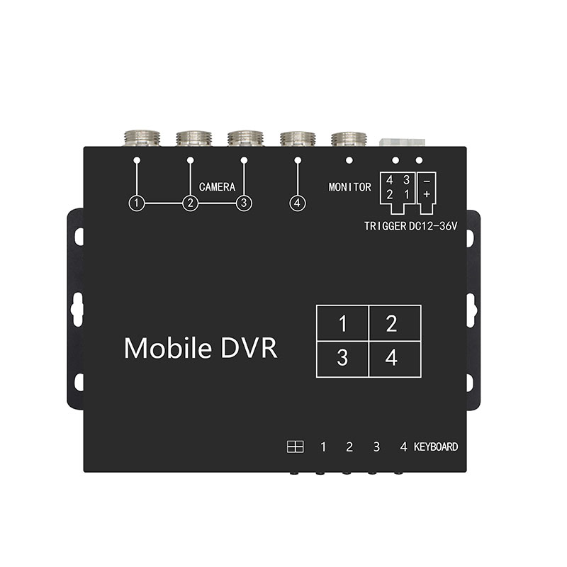 4-Kanal-AHD-Fahrzeug-DVR mit 512 GB Aufnahme und geteilter Multi-Kamera-Ansicht