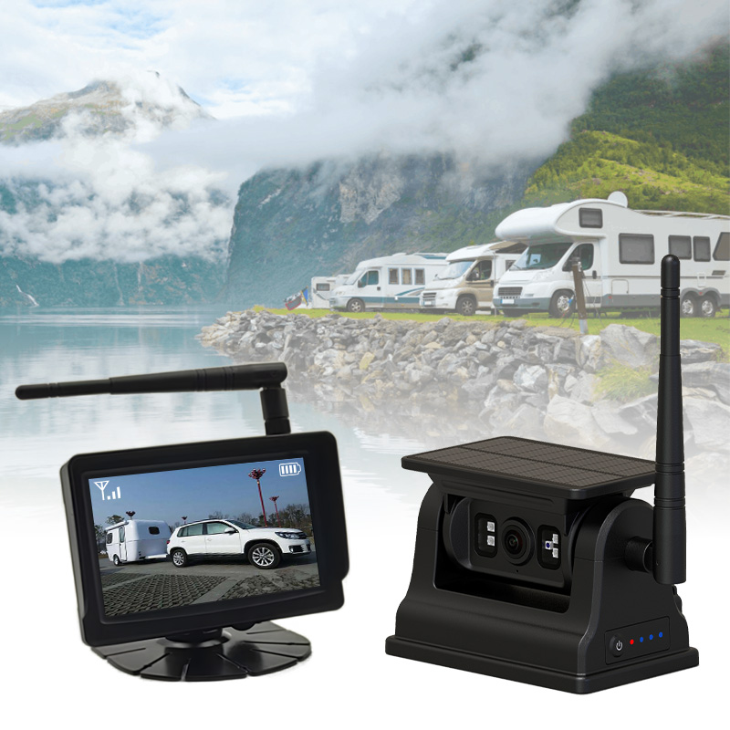 5 Zoll kabelloses solarbetriebenes wiederaufladbares magnetisches Fahrzeugkamerasystem