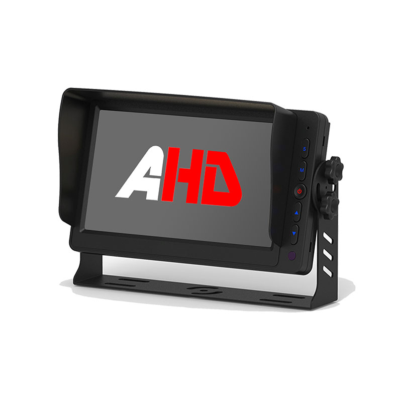 7-Zoll-AHD-Fahrzeugmonitor mit 5 hintergrundbeleuchteten Tasten und zwei Videoeingängen