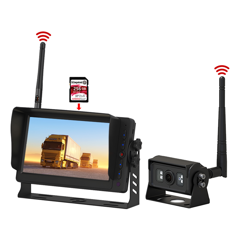 7 Zoll DVR -Aufzeichnung 2,4 GHz Digital Wireless Überwachungssystem