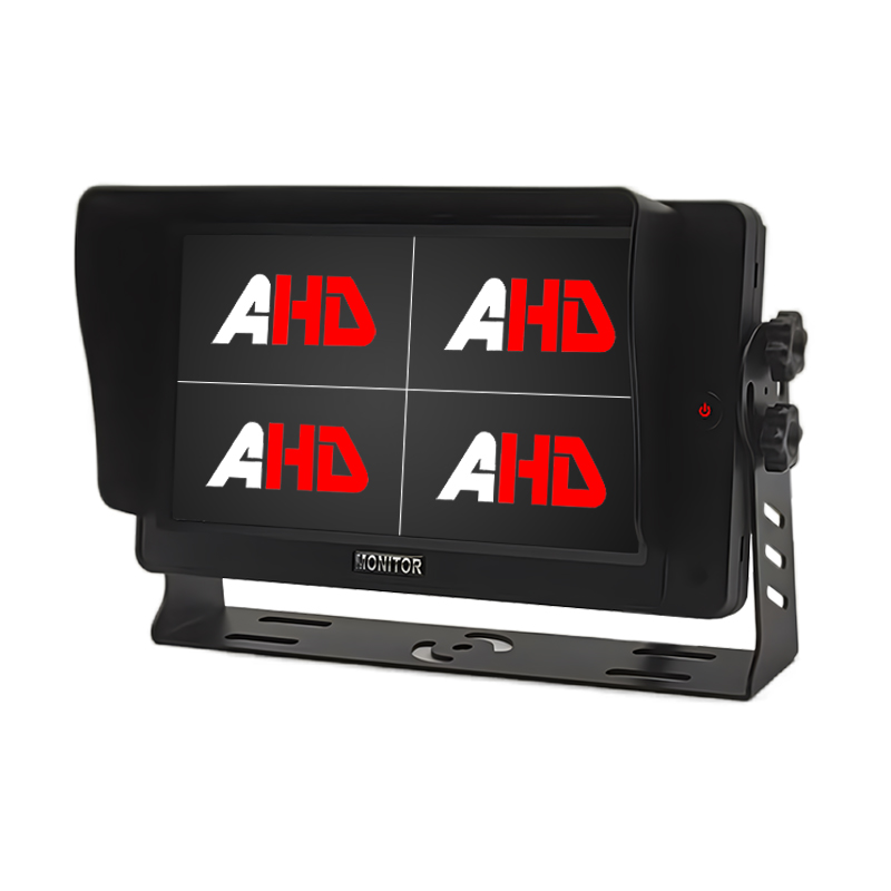 7 Zoll hoher Helligkeits-AHD-Quad-View-Monitor für schwere Nutzfahrzeuge, Busse, LKWs