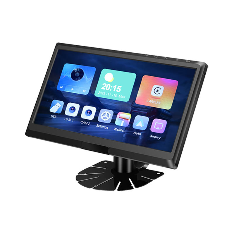 9-Zoll-IPS-2AV-AHD-Fahrzeugmonitor, unterstützt CarPlay Multimedia